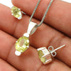 Lemon Topaz Earrings Pendant Set 925 Sterling Silver Jewelry