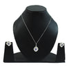 925 Silver Amethyst Gemstone Earrings Necklace Set