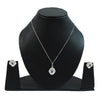 925 Silver Amethyst Gemstone Earrings Necklace Set