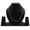 Handcrafted 925 Sterling Silver Ruby CZ Earrings Necklace Set