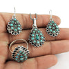 Genuine Turquoise 925 Sterling Silver Jewelry Set Timeless Beauty for Her
