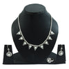 Timeless Pearl 925 Sterling Silver Jewelry Set Necklace Earrings Ring for Her
