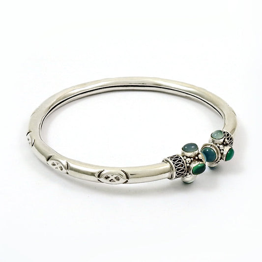 Green Onyx 925 Sterling Silver Anklets Handmade Indian Jewelry