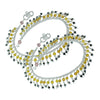 Traditional Indian Sterling Silver Anklets Handmade Ethnic Jewelry