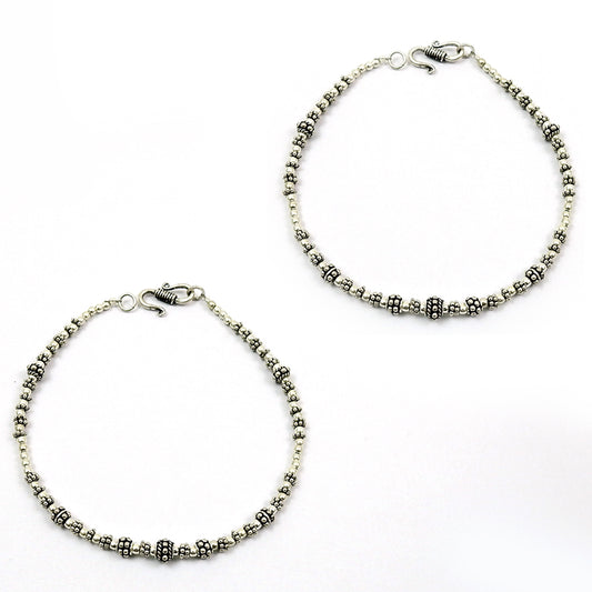 Solid 925 Silver Handmade Anklets Elegant Foot Jewelry