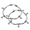 Traditional Indian Oxidized Sterling Silver Handmade Anklets