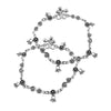 Oxidized Sterling Silver Anklets Floral Jewelry