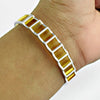 925 Sterling Silver Citrine Quartz Open Cuff Bangle