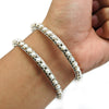 925 Solid Silver Round Natural Pearl June Ethnic Tribal Anniversary Wife Bangle