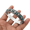 925 Solid Silver Natural Turquoise New Unique Artisan Throat Chakra Bezel Bangle