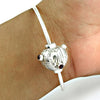 Luxury Handmade 925 Sterling Silver Natural Garnet Bangle
