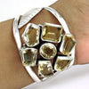 Stylish Daily Wear 925 Sterling Silver Natural Citrine Gemstone Bangle