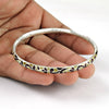 Solid 925 Sterling Silver Enamel Cuff Bangle