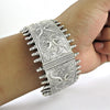 Vintage 925 Sterling Silver Antique Look Artisan Cuff Bangle