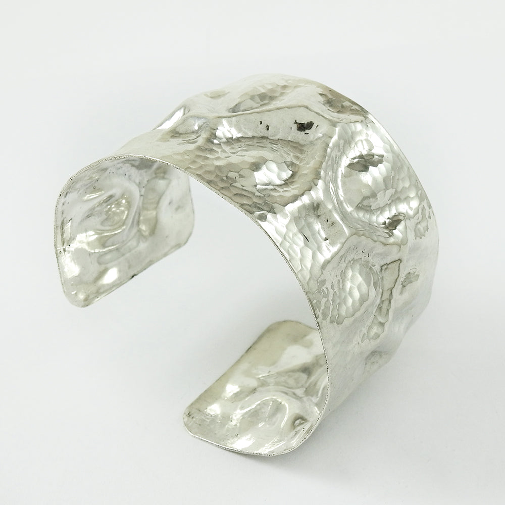 Handmade Solid 925 Sterling Silver Wide Bangle