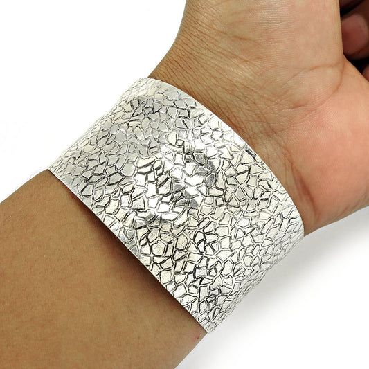 Elegant Solid 925 Sterling Silver Daily Wear Wide Bangle