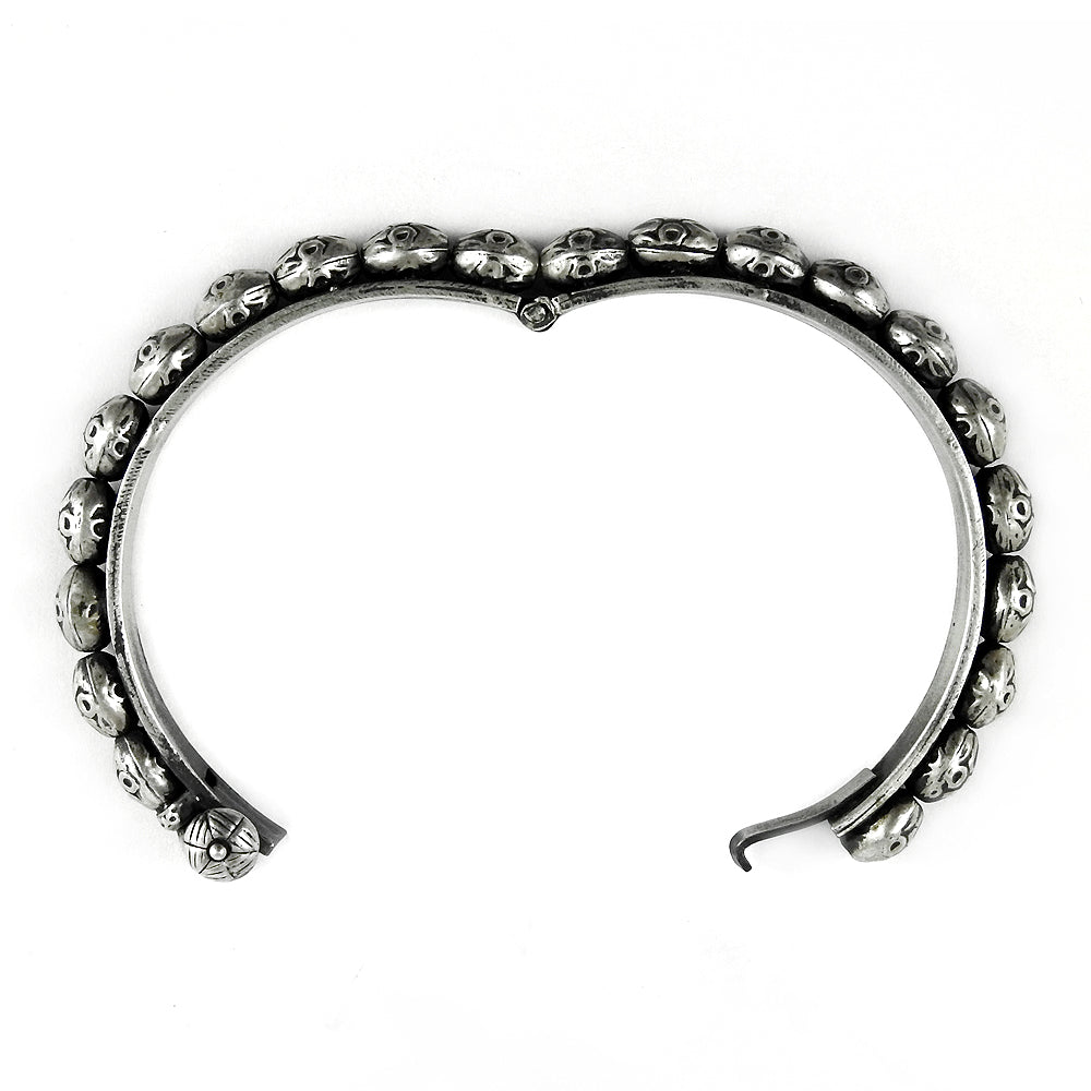 Solid 925 Sterling Silver Handmade Cuff Bangle Women Jewelry