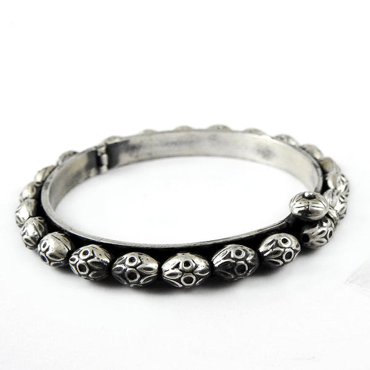 Solid 925 Sterling Silver Handmade Cuff Bangle Women Jewelry