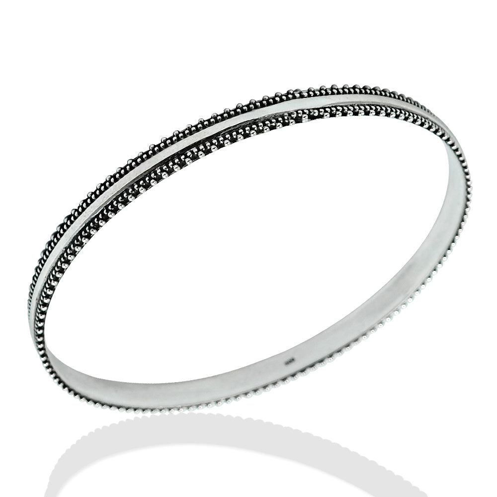 Solid 925 Silver Handmade Bangle Jewelry