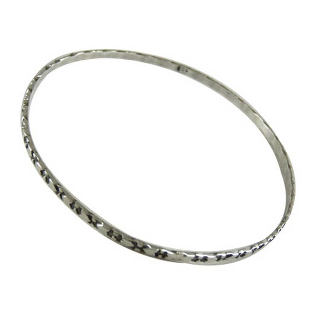 Solid 925 Sterling Silver Thin Bangle for Minimalist Style