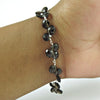 Pear Smoky Quartz Gemstone 925 Solid Silver Wife Bezel Chain New Ethnic Bracelet