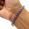 Natural Amethyst 925 Sterling Silver Statement Bracelet