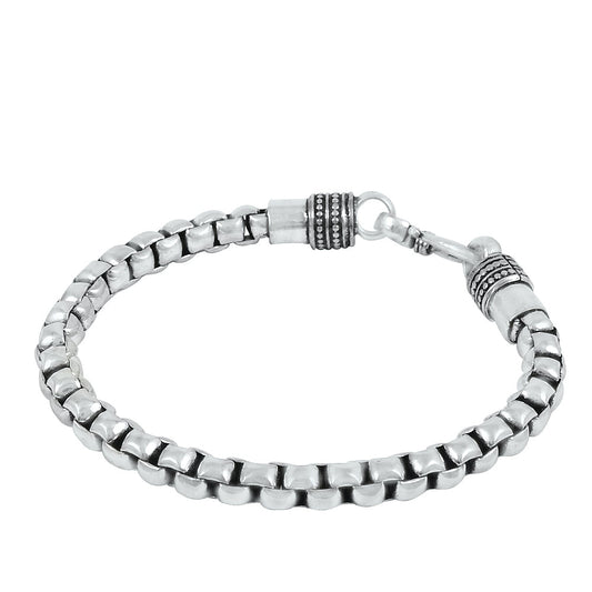 Genuine Solid 925 Sterling Silver Carbide Link Chain Bracelet