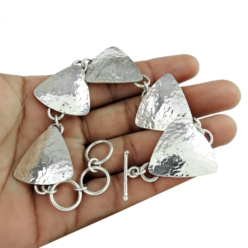 Solid Sterling Silver Unique Handcrafted Bracelet