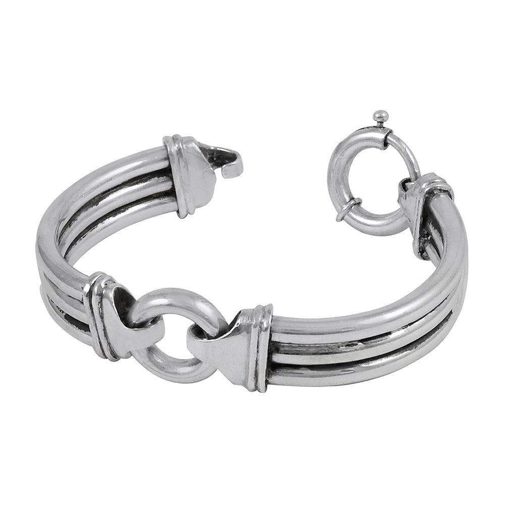 Solid 925 Sterling Silver Ethnic Bracelet