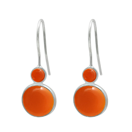 Carnelian Gemstone 925 Sterling Silver Bohemian New Dangle Drop Mother Earrings