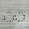 Woman Gift Natural Labradorite Drop Dangle Boho Earrings 925 Silver S58