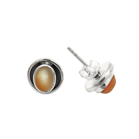 Cats Eye Stone 925 Sterling Silver Butterfly Stud Post Daughter Earrings Jewelry