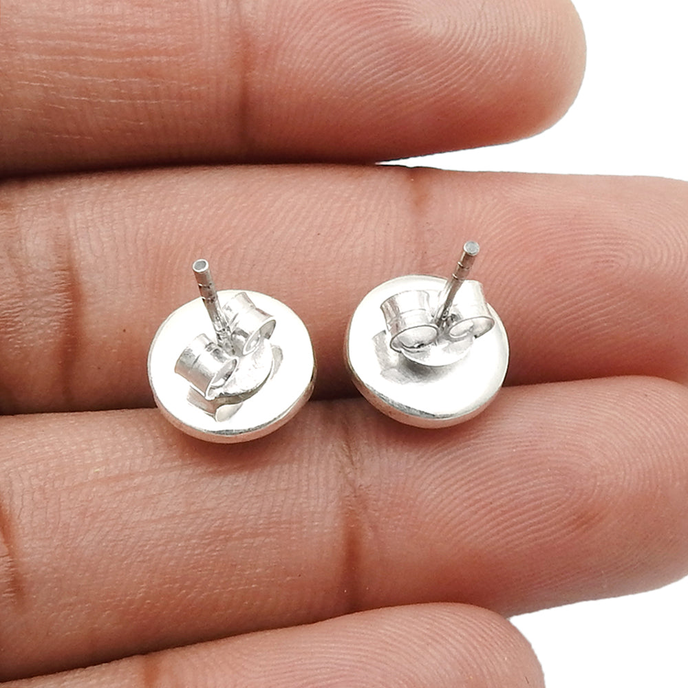 Green Onyx Stone 925 Solid Silver Butterfly Handcrafted Stud Daughter Earrings