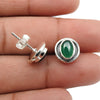 Green Onyx Stone 925 Solid Silver Butterfly Handcrafted Stud Daughter Earrings