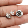 Root Chakra Natural Smoky Quartz 925 Solid Silver Stud Post Butterfly Earrings