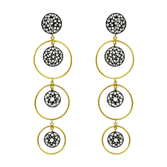 Woman Gift 925 Silver Natural Cubic Zirconia Drop Dangle Boho Earrings N54