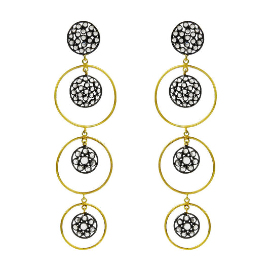 Woman Gift 925 Silver Natural Cubic Zirconia Drop Dangle Boho Earrings N54