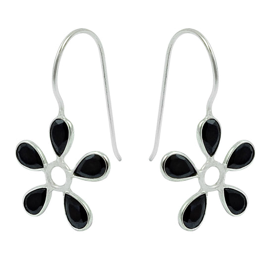 Woman Gift Natural Cubic Zirconia Dangle Ethnic Earrings 925 Silver Y19