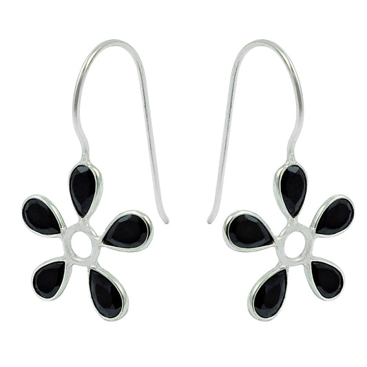 Woman Gift Natural Cubic Zirconia Dangle Ethnic Earrings 925 Silver Y19