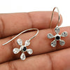 925 Solid Silver Cubic Zirconia Gemstone Dangle Ethnic Boho Friend Gift Earrings