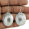 Solid 925 Sterling Silver Hammered Dangle Earrings