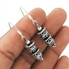 Vintage Look Solid 925 Silver Handmade Dangle Earrings