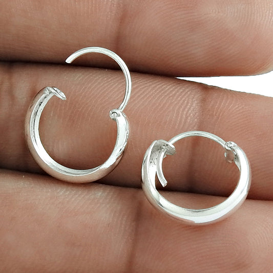Plain Sterling Hot Sale Silver Hoop Earrings