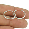 925 Sterling Silver Thick Hoop Earrings