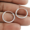 925 Sterling Silver Indian Style Hoop Earrings