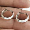 Solid Sterling Silver Plain Hoop Earrings