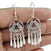 925 Sterling Silver Vintage Gypsy Bohemian Drop Dangle Earrings