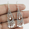 Solid 925 Sterling Silver Handmade Elegant Dangle Earrings