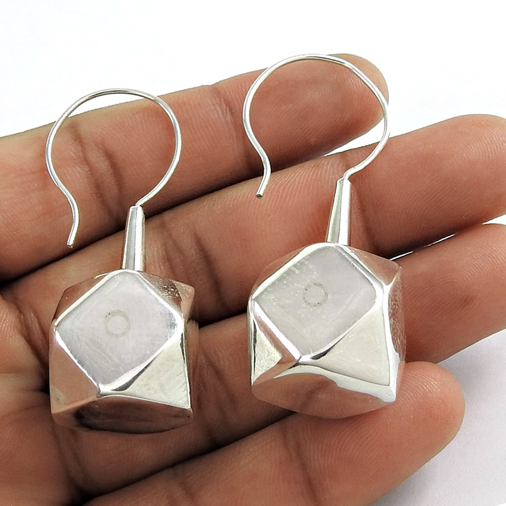 Solid 925 Silver Handmade Earrings