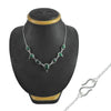 Solid Sterling Silver Malachite Gemstone Cluster Bezel Ethnic Birthday Necklace
